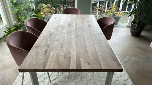 Mondileder Massief Houten Eettafel