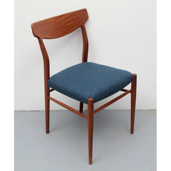 Image 1 of Set van 4 vintage eetkamerstoelen in teakhout van Gustav Herkskröter voor Lübke, Duitsland 1960