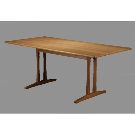 Vintage eiken "Shaker" tafel door Borge Mogensen voor Fdb Mobler, Denemarken 1960