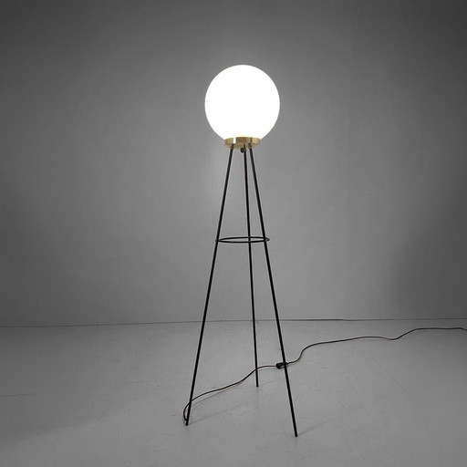 1X Midcentury Moderne Stilnovo Tripode Vloerlamp, Italië 1950S