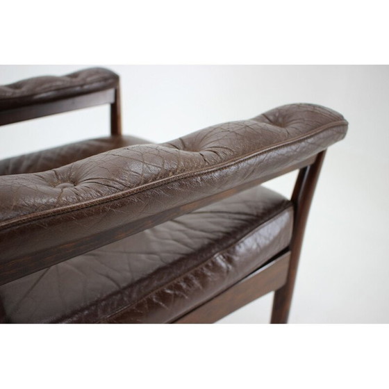 Image 1 of Vintage leren fauteuil, Scandinavië 1960