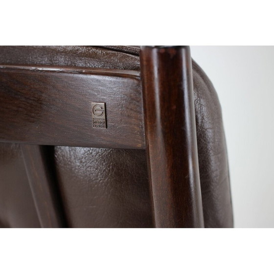 Image 1 of Vintage leren fauteuil, Scandinavië 1960