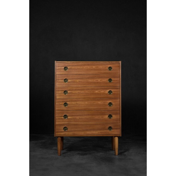 Image 1 of Vintage Highboy ladekast in teak, Denemarken, 1960