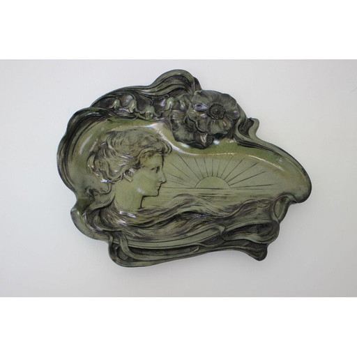 Vintage wandsculptuur van hars, Tsjecho-Slowakije 1950