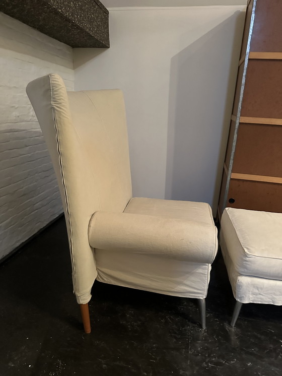 Image 1 of Philippe Starck White Chair W Ottoman Royalton Hotel Ny