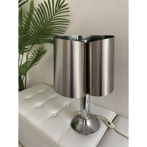 Vintage chromen tafellamp, 1970