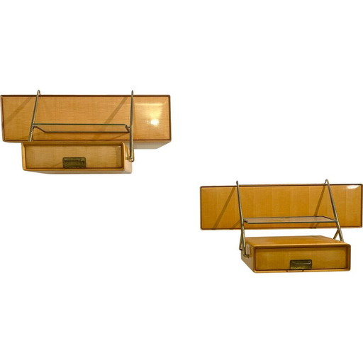 Paar mid-century nachtkastjes van Silvio Cavatorta, 1950