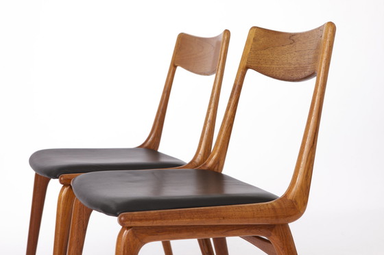 Image 1 of 2 Teakhouten Boomerang Eetkamerstoelen van Alfred Christensen voor Slagelse Mobelvaerk, 1950, Set van 2.