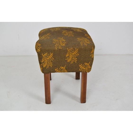 Image 1 of Mid Century Kruk of Tabouret Tsjecho-Slowakije 1950