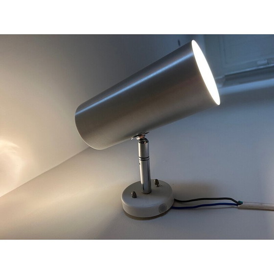 Image 1 of Vintage verstelbare wandlamp van geborsteld metaal voor Raak, 1970