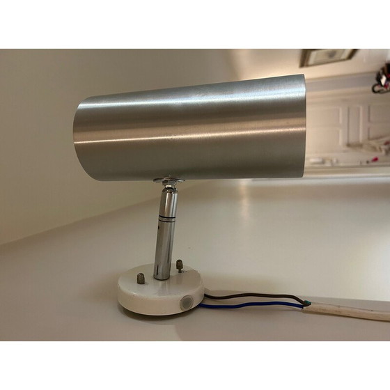 Image 1 of Vintage verstelbare wandlamp van geborsteld metaal voor Raak, 1970