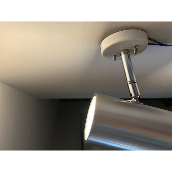 Image 1 of Vintage verstelbare wandlamp van geborsteld metaal voor Raak, 1970
