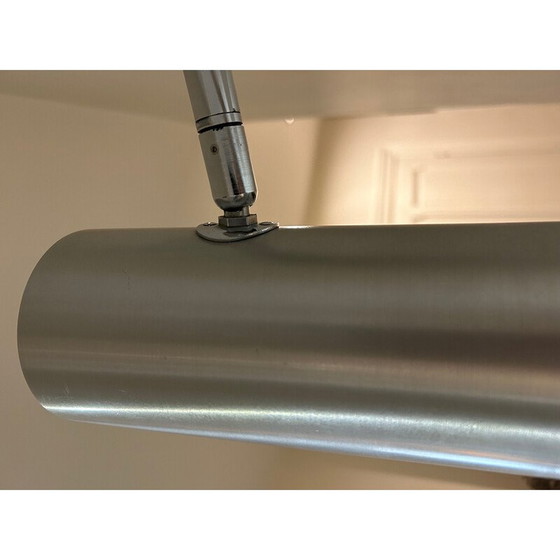 Image 1 of Vintage verstelbare wandlamp van geborsteld metaal voor Raak, 1970