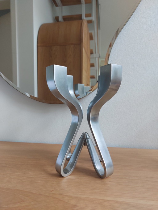 Vintage Karim Rashid Umbra Kaarsenhouder Kaarsenhouder Zilver