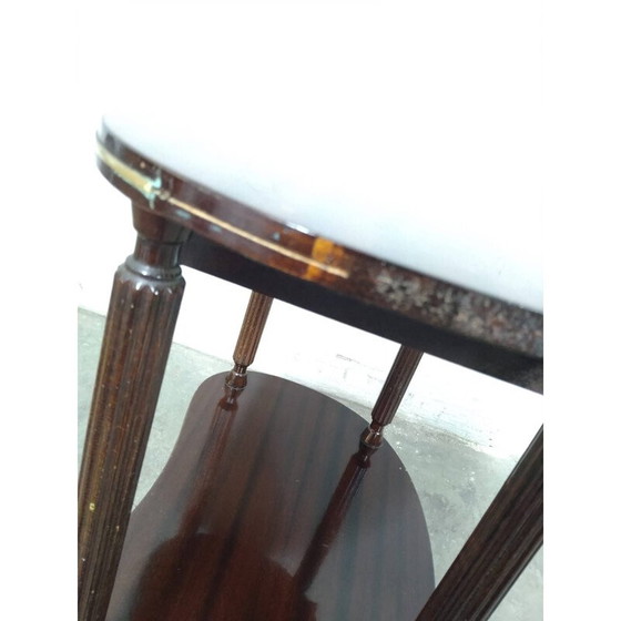 Image 1 of Vintage mahoniehouten bijzettafel met lade