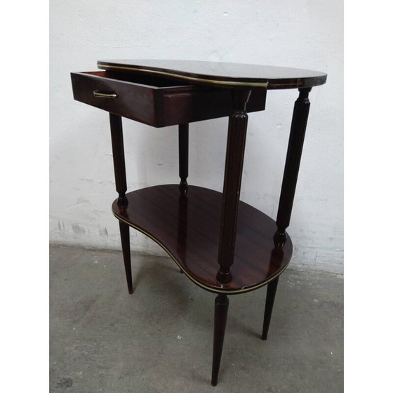 Image 1 of Vintage mahoniehouten bijzettafel met lade