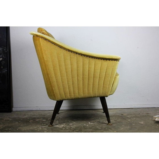 Image 1 of Vintage Duitse groene fauteuil - 1950