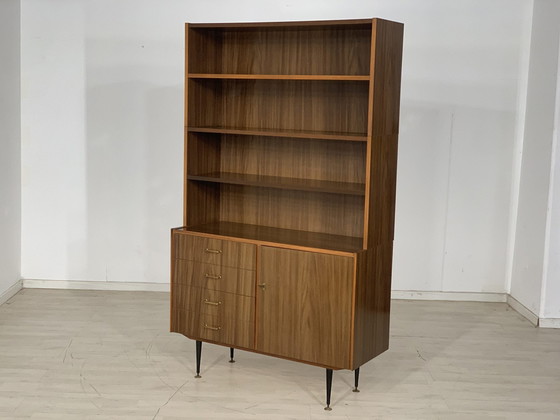 Image 1 of Mid Century ladenkast buffetkast dressoir boekenkast vintage