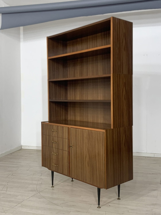 Image 1 of Mid Century ladenkast buffetkast dressoir boekenkast vintage