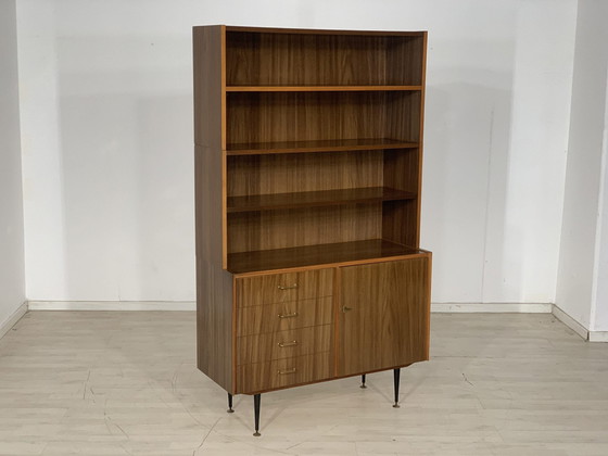 Image 1 of Mid Century ladenkast buffetkast dressoir boekenkast vintage