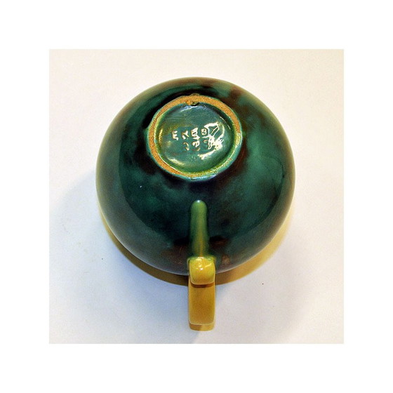 Image 1 of Vintage theepot model 323 van geglazuurd keramiek van Upsala-Ekeby, Zweden 1930