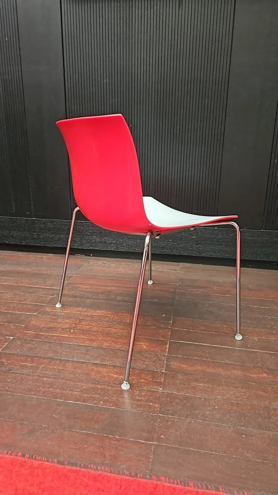 Image 1 of 90x Stoel Arper Carina 46 Wit/Rood