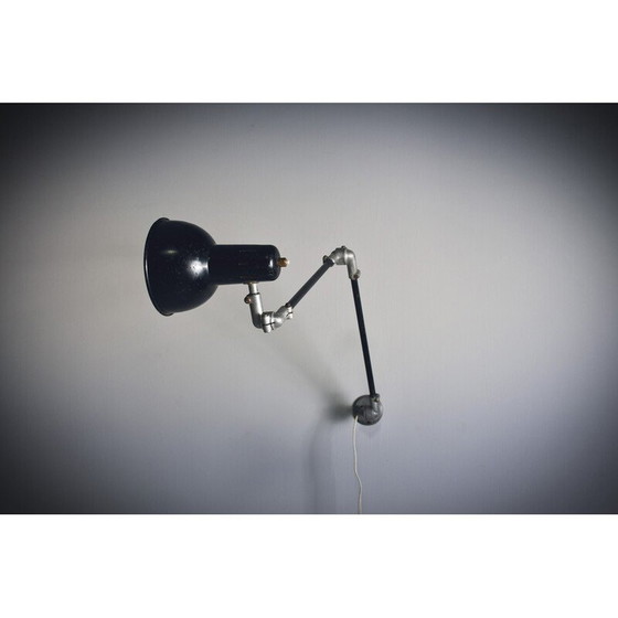 Image 1 of Vintage gelede architecten wandlamp van Rijo, Denemarken 1950