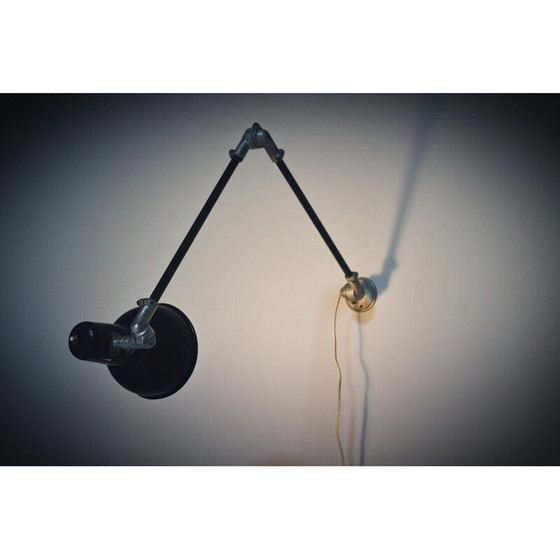 Image 1 of Vintage gelede architecten wandlamp van Rijo, Denemarken 1950