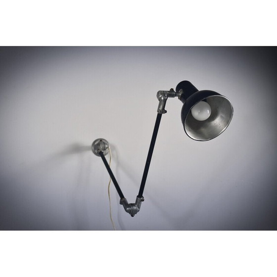 Image 1 of Vintage gelede architecten wandlamp van Rijo, Denemarken 1950