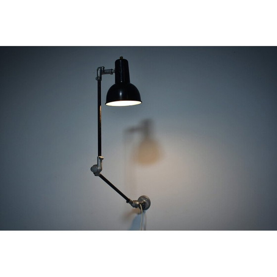 Image 1 of Vintage gelede architecten wandlamp van Rijo, Denemarken 1950