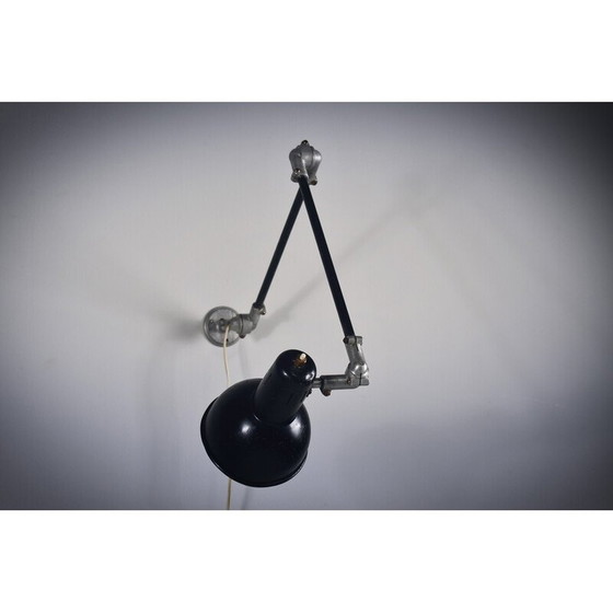 Image 1 of Vintage gelede architecten wandlamp van Rijo, Denemarken 1950