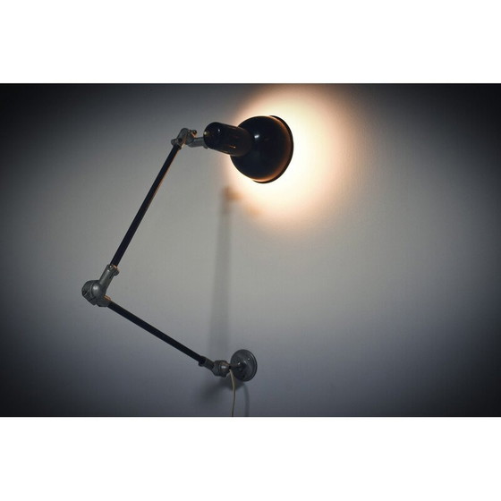 Image 1 of Vintage gelede architecten wandlamp van Rijo, Denemarken 1950