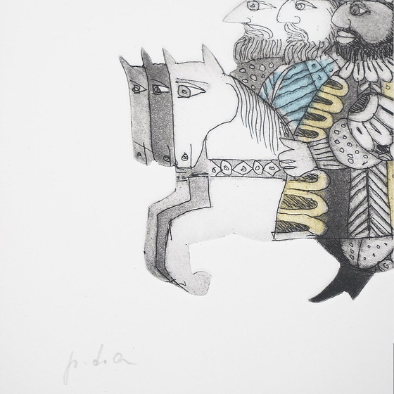 Image 1 of Kleurenzeefdruk "De Drie Wijzen" van Emanuele Luzzati, 1980S