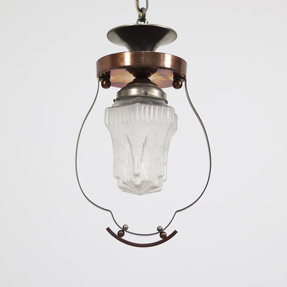 Image 1 of Art Deco Vintage Hanglamp Koper