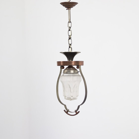 Image 1 of Art Deco Vintage Hanglamp Koper