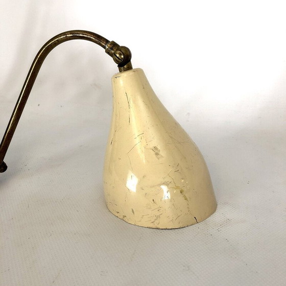 Image 1 of Vintage messing schaar wandlamp, Italië 1950