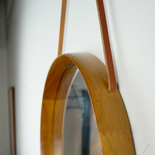 Scandinavische vintage teakhouten spiegel van Uno en Osten Kristiansson voor Luxus Vittsjö, Zweden 1960