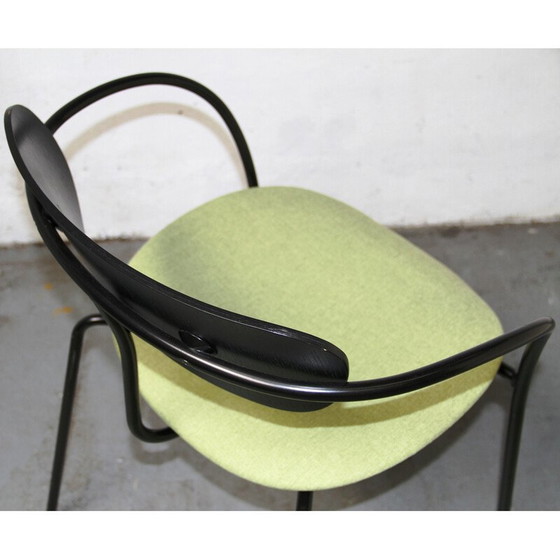 Image 1 of Vintage Pavilion AV4 stoelen in zwart gebeitst metaal en hout van Anderss en Voll voor & Tradition