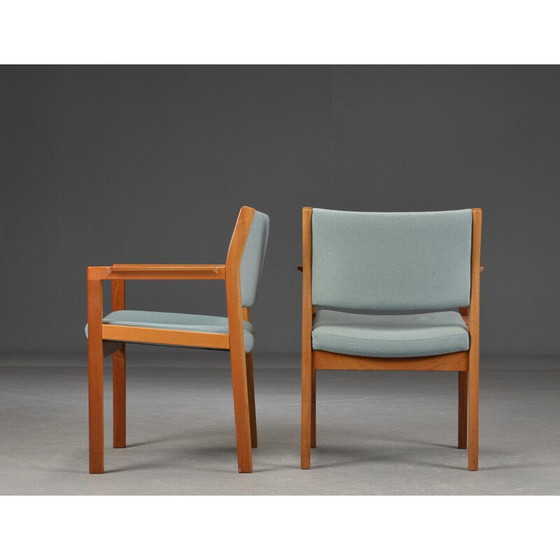 Image 1 of Set van 4 vintage mahoniehouten fauteuils van Christian Hvidt voor Soborg Mobelfabrik, 1970