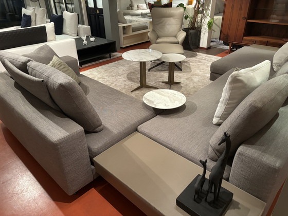 Image 1 of Minotti White modulaire hoekbank 410x280cm in stof Cat. G