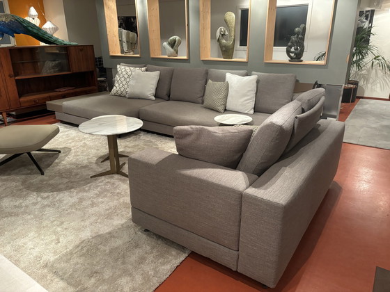 Image 1 of Minotti White modulaire hoekbank 410x280cm in stof Cat. G