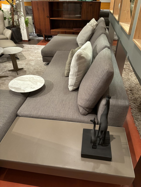 Image 1 of Minotti White modulaire hoekbank 410x280cm in stof Cat. G