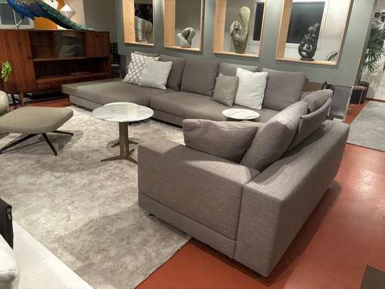 Image 1 of Minotti White modulaire hoekbank 410x280cm in stof Cat. G