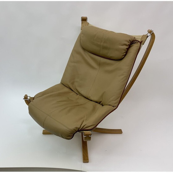 Image 1 of Vintage Falcon leren fauteuil van Sigurd Ressel voor Vatne Møbler, 1970