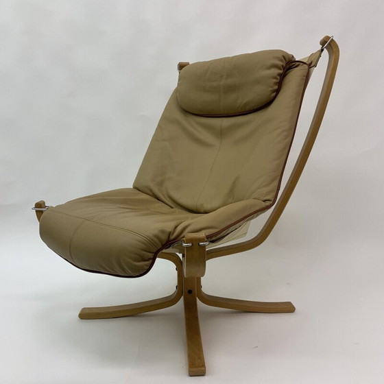 Image 1 of Vintage Falcon leren fauteuil van Sigurd Ressel voor Vatne Møbler, 1970