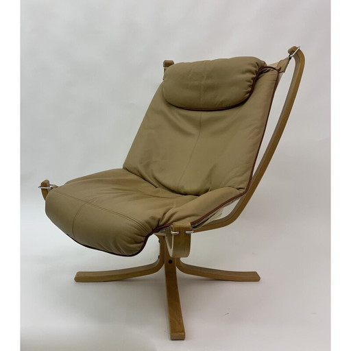 Vintage Falcon leren fauteuil van Sigurd Ressel voor Vatne Møbler, 1970