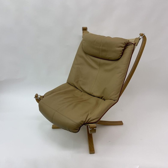Image 1 of Vintage Falcon leren fauteuil van Sigurd Ressel voor Vatne Møbler, 1970