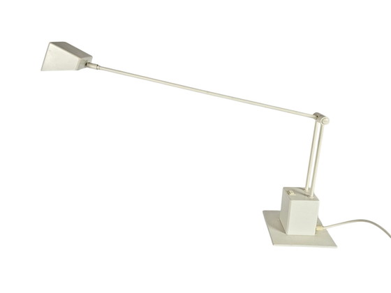 Image 1 of Hala Zeist - Bureaulamp - Telescoop Lamp - Wit - Verstelbaar - 80'S