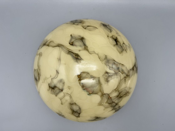 Image 1 of Art Deco Stijl Gemarmerde Plafonnière