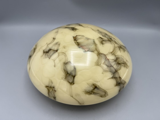 Image 1 of Art Deco Stijl Gemarmerde Plafonnière